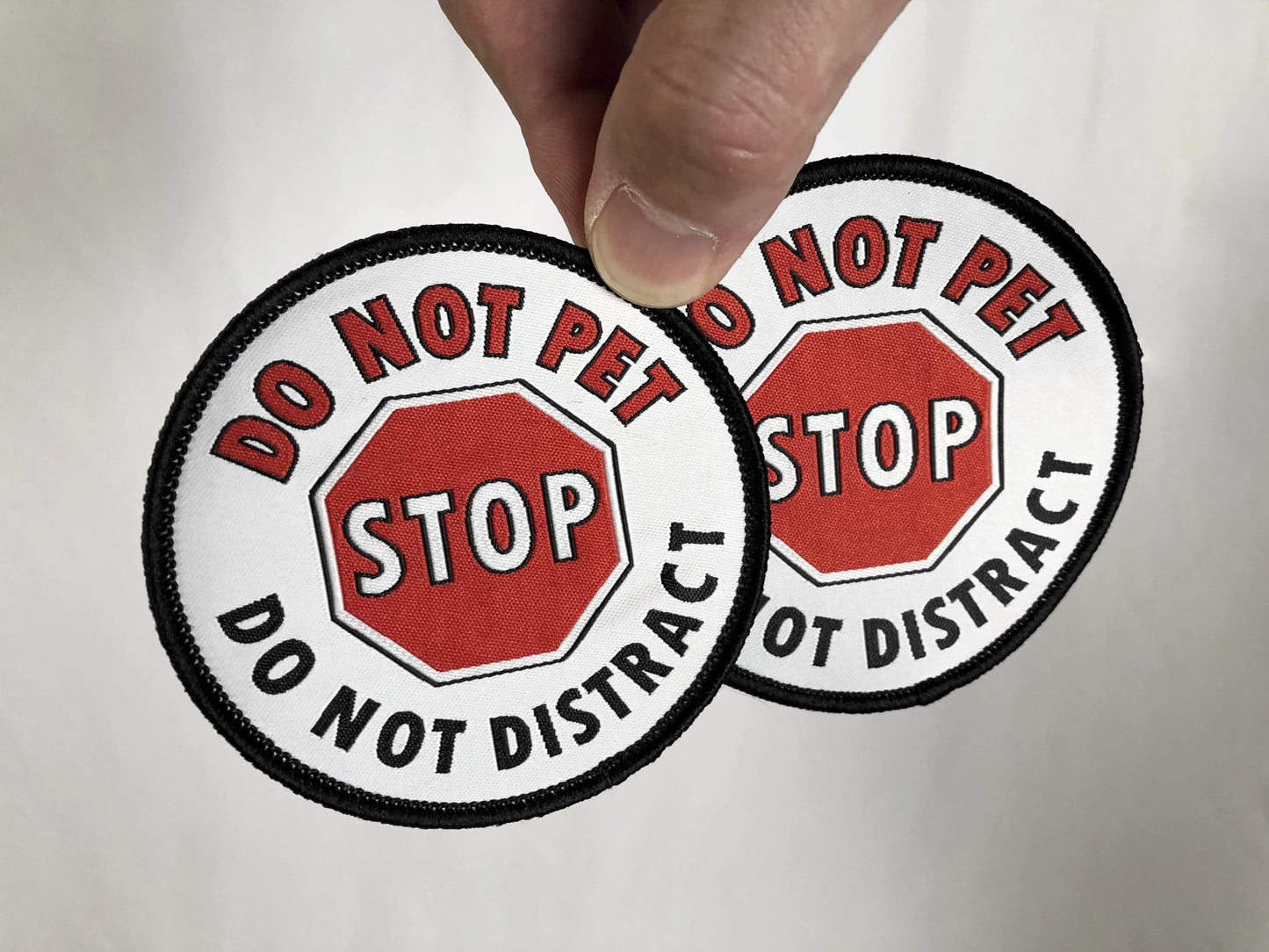 "I need space/Do Not Distract" Warning Badges