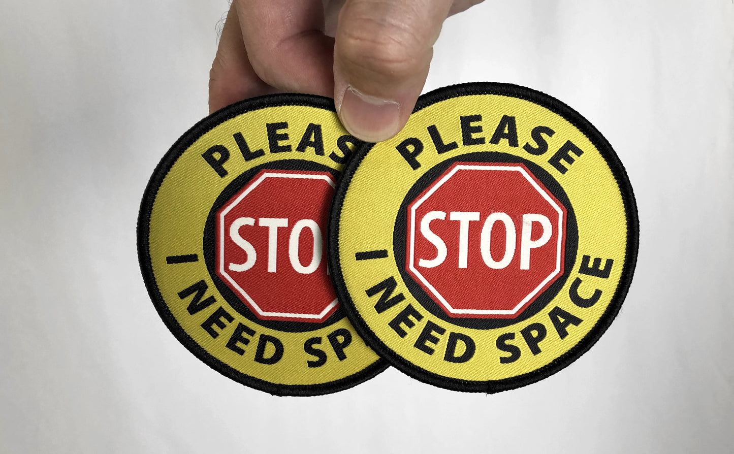 "I need space/Do Not Distract" Warning Badges