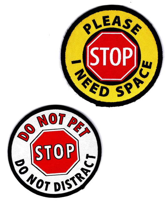 Badges d'avertissement « J'ai besoin d'espace/Ne pas distraire »