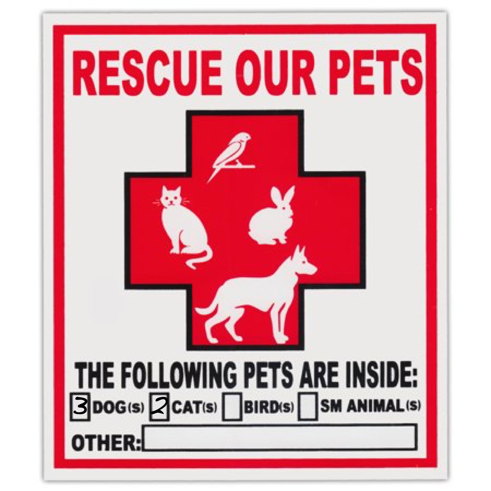 Pet Rescue Window Stickers